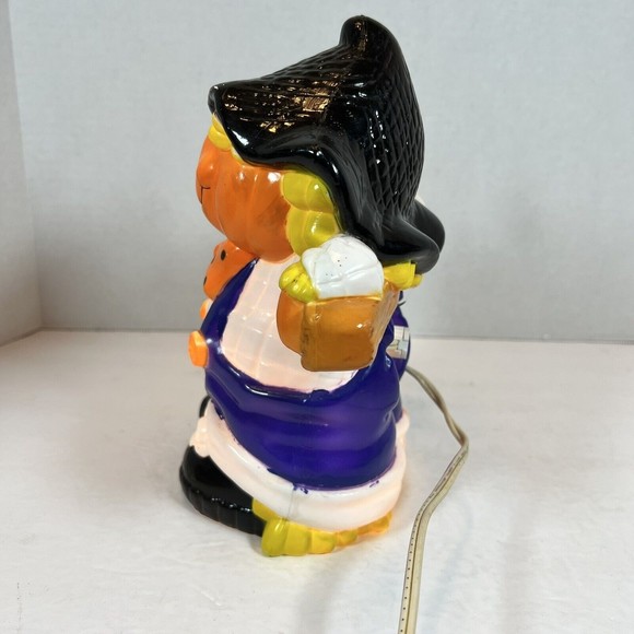 VTG Lighted Pumpkin Scarecrow Plastic Halloween Corded On/Off Switch With Box - Picture 3 of 9